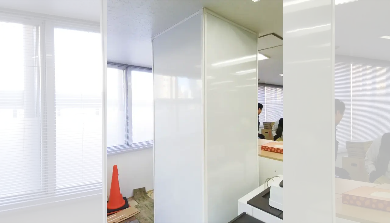 壁面ホワイトボード施工事例_某企業オフィス