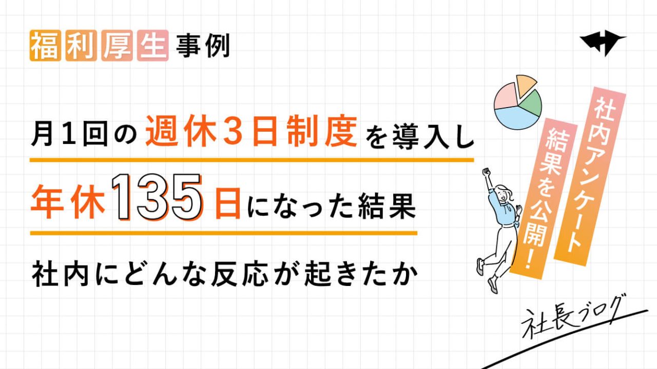 社長ブログ#23_月1週休3日制_特別休暇