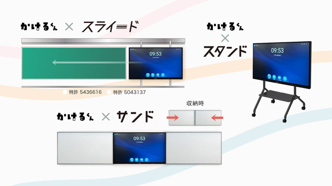 かけるくん設置方法3タイプ