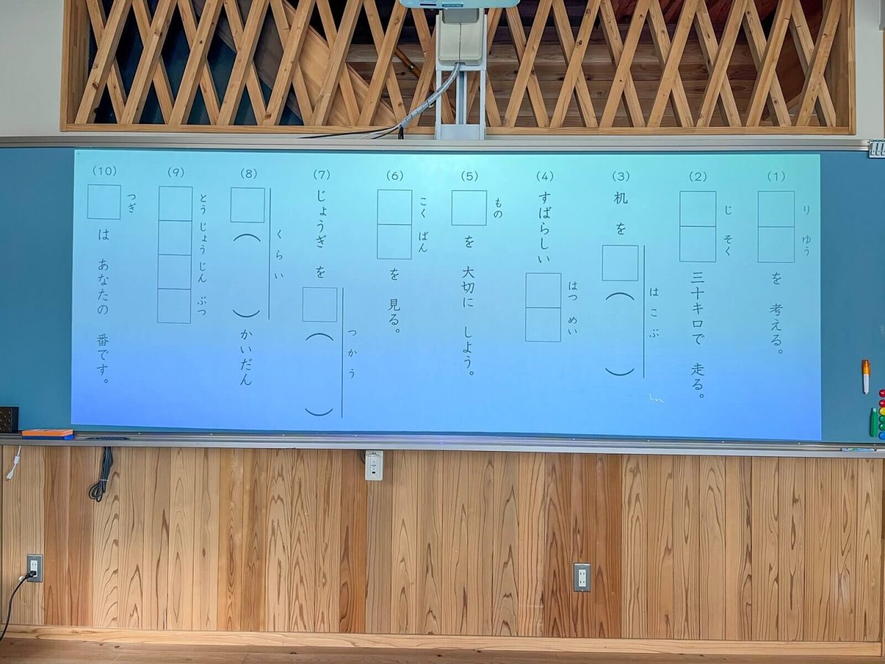 黒板と映像が融合するスタイル1