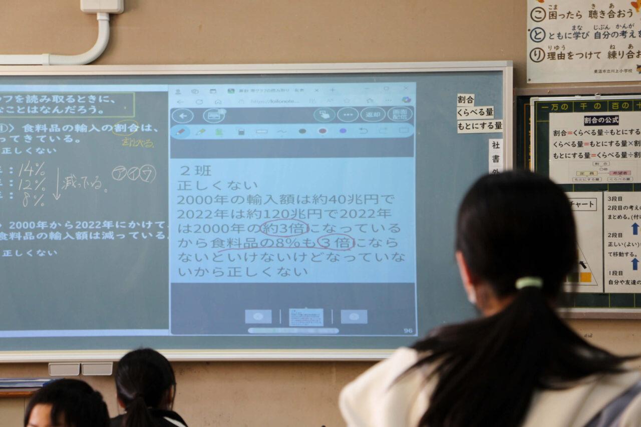東温市立川上小学校黒板アップ1