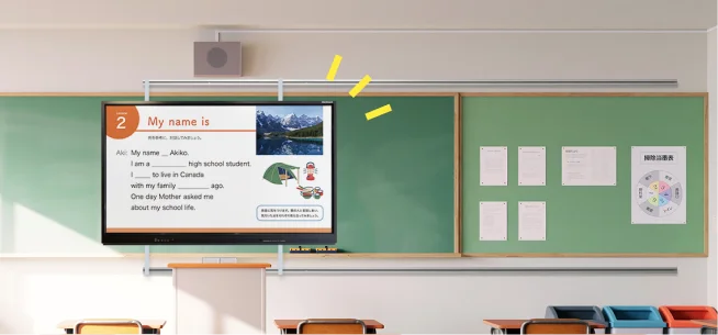 電子黒板をメインで使う