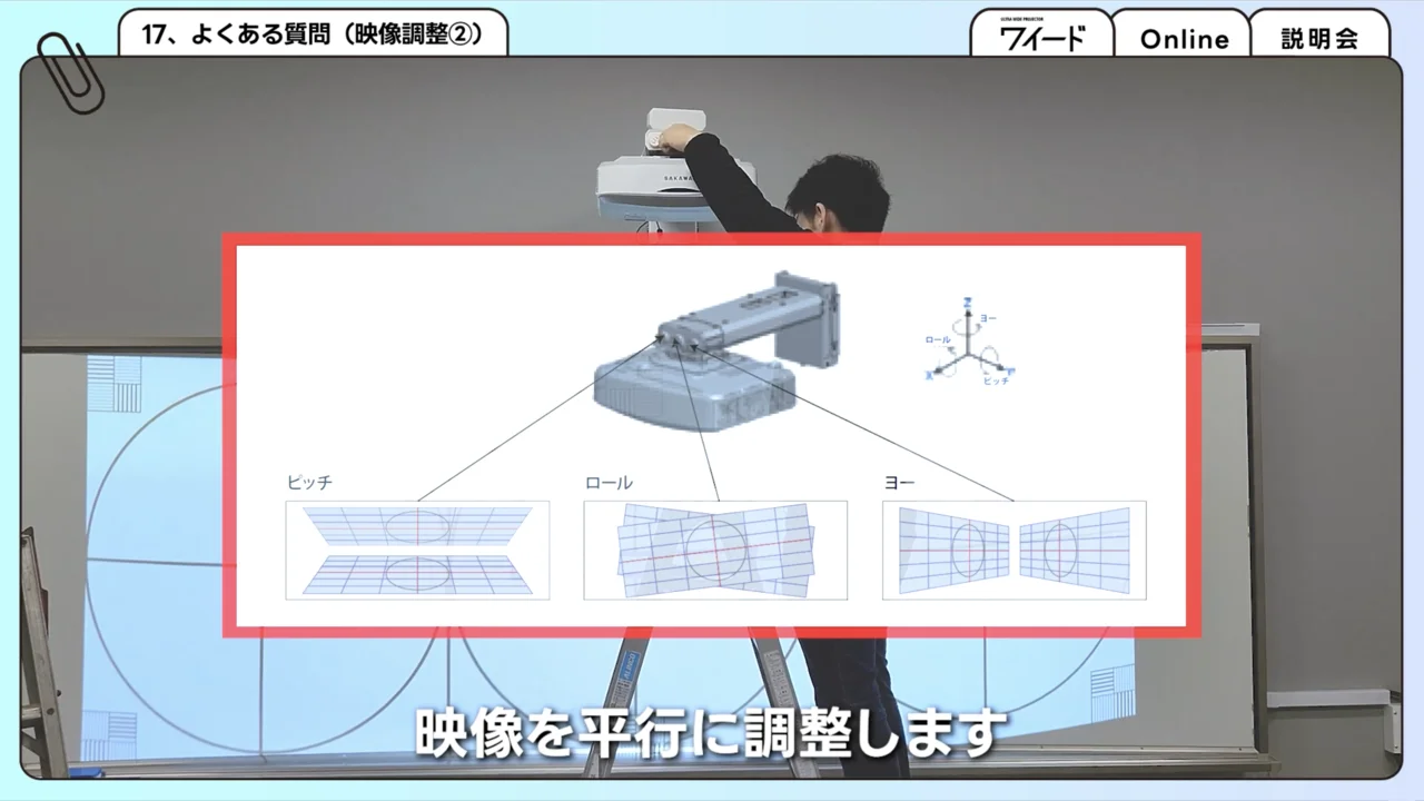 映像調整 17. 映像調整（調整ノブ）